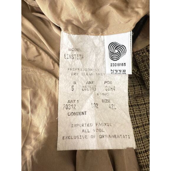 Hugo Boss Tweed Sport Coat Blazer 42L Brown Check Loro Piana Zelander Wool - Picture 7 of 14